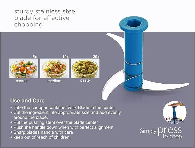 Hand-Powered Multi-Blade Vegetable Chopper