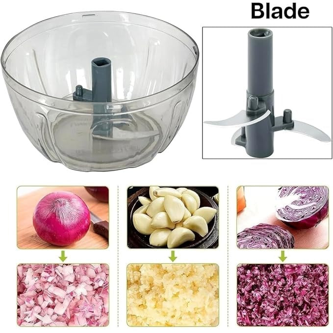 Hand-Powered Multi-Blade Vegetable Chopper
