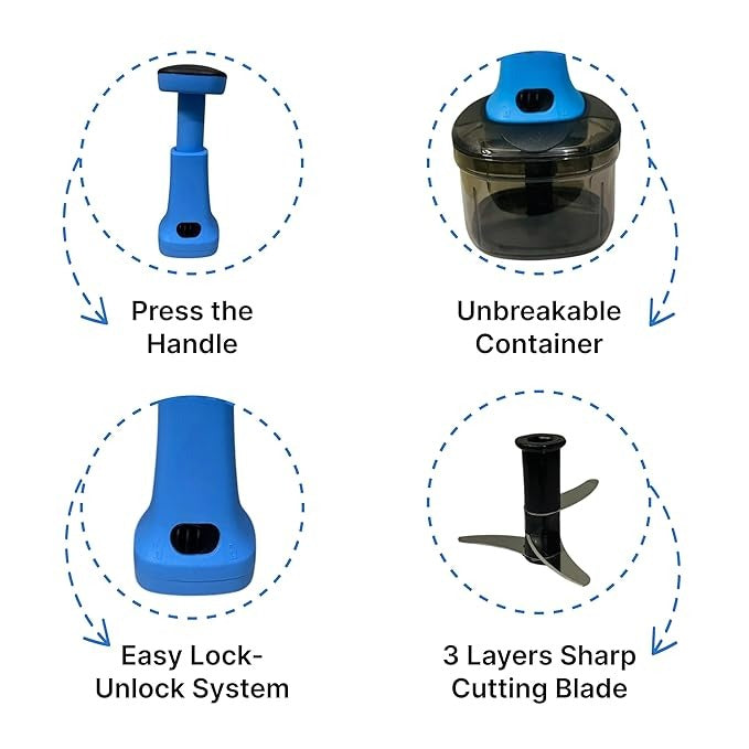 Hand-Powered Multi-Blade Vegetable Chopper