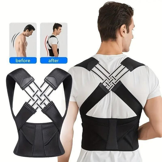 Adjustable Back Posture Corrector – Unisex Slouching Relief Belt
