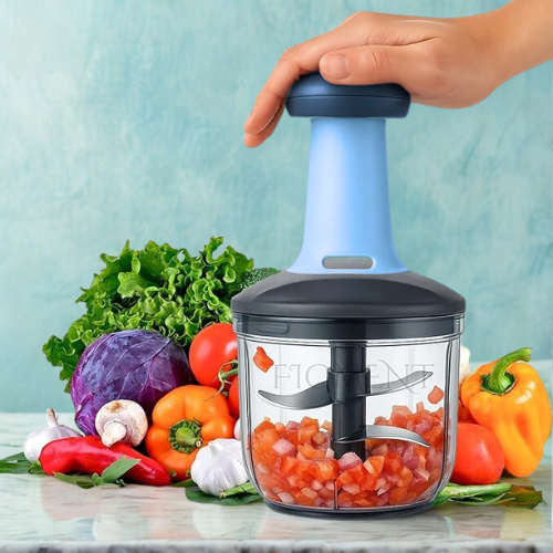 Hand-Powered Multi-Blade Vegetable Chopper