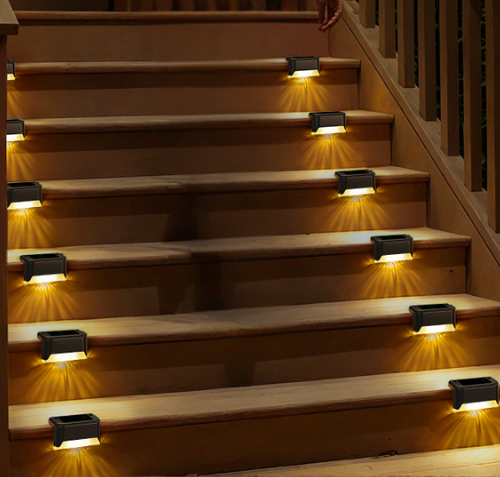 Solar Glow Outdoor Deck Lights (4 pcs)
